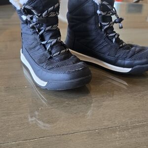 Sorel Kids Black and White Snow Boots